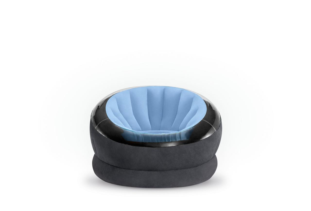 Надувне крісло Intex 68582, блакитне, 112 × 109 × 69 см