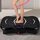 Віброплатформа для тренувань з 2 еспандерами + пульт, до 120кг TS-5513 / Вібротренажер для схуднення, фото 6