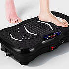 Віброплатформа для тренувань з 2 еспандерами + пульт, до 120кг TS-5513 / Вібротренажер для схуднення, фото 3