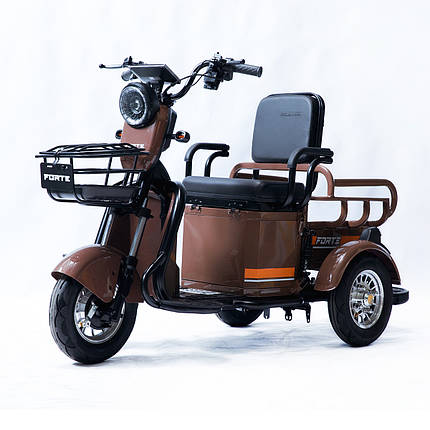 Триколісний електровелосипед CARGO P650 Коричневий, фото 1