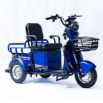 Триколісний електровелосипед CARGO P650 Синій, фото 2
