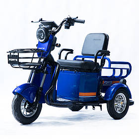 Триколісний електровелосипед CARGO P650 Синій