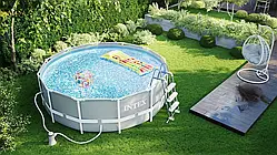 Каркасний басейн Intex 26720, 12706 л р.427х107 см (фільтр-насос, драбина, тент, підстилка)