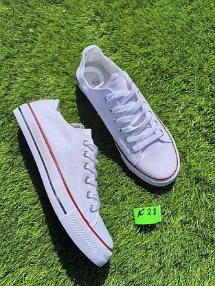 СКИДКА 44 р Білі кеди чоловічі конверси converse літні тканинні текстильні, фото 3