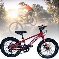 Гірський велосипед на 15'' рамі алюмінієвієвий TopRider TOP100 26 дюймів" Червоний