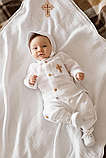 Костюм для хрестин мусліновий Mag baby Jeremy, white 62, фото 2