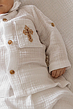 Костюм для хрестин мусліновий Mag baby Jeremy, white 62, фото 3