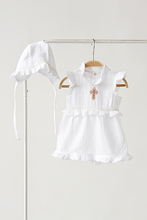 Сукня для хрестин муслінова Mag baby Gabriele, white 62