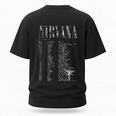 Чоловіча футболка чорна Nirvana оверсайз з принтом