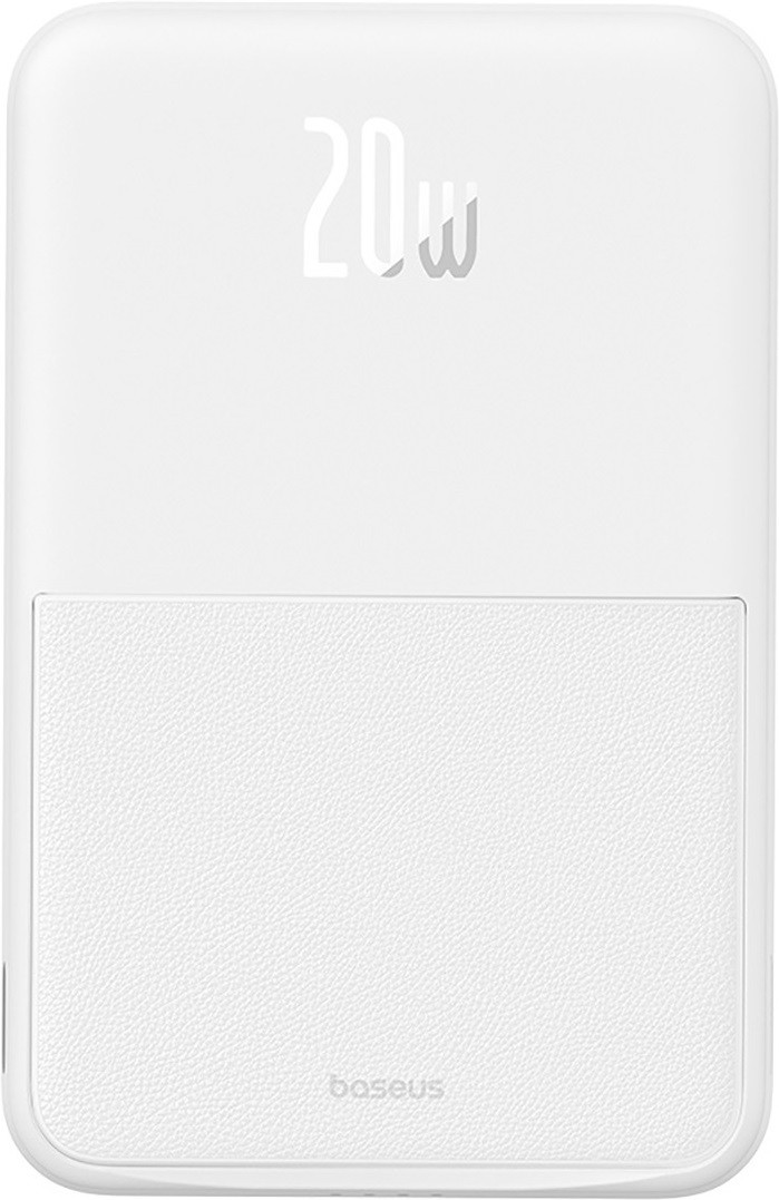 Портативний акумулятор Baseus MagPro Magnetic Bracket 20 W 5000 mAh white (P10064101223-00)