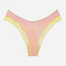 Комплект білизни з мереживом Victoria's Secret Tease Lace-Trim, 36С (80С), Рожевий з жовтим, фото 4