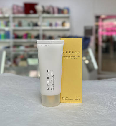Зволожувальний крем з вітаміном С для сяяння шкіри Needly Vita C glow toning cream 50мл, фото 1