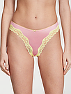 Комплект білизни з мереживом Victoria's Secret Tease Lace-Trim, 36С (80С), Рожевий з жовтим, фото 6