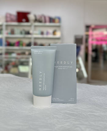 Зволожуючий сонцезахисний крем з рослинним скваланом Needly Vegan Mild Moisture Sun SPF 50+/ PA++++ 50мл, фото 1