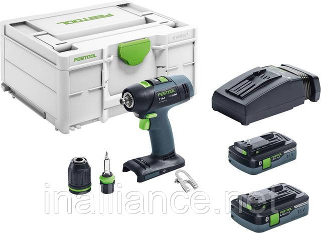 Акумуляторний дриль-шурупокрут Т 18+3 HPC 4.0 I-Plus Festool 576446
