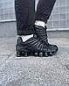 Чоловічі кросівки Nike Shox LT Black Найк Шокс ТЛ чорні повністю шкіра сітка підошва air унісекс, фото 11