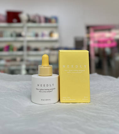 Тонізуюча сироватка з вітаміном С для сяяння шкіри Needly Vita C Glow Toning Ampoule 30 мл, фото 1