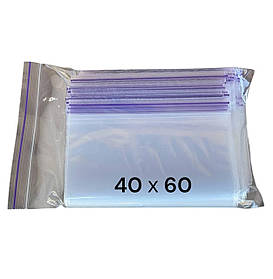 Пакети струна з замком Zip-Lock - 40 × 60 мм