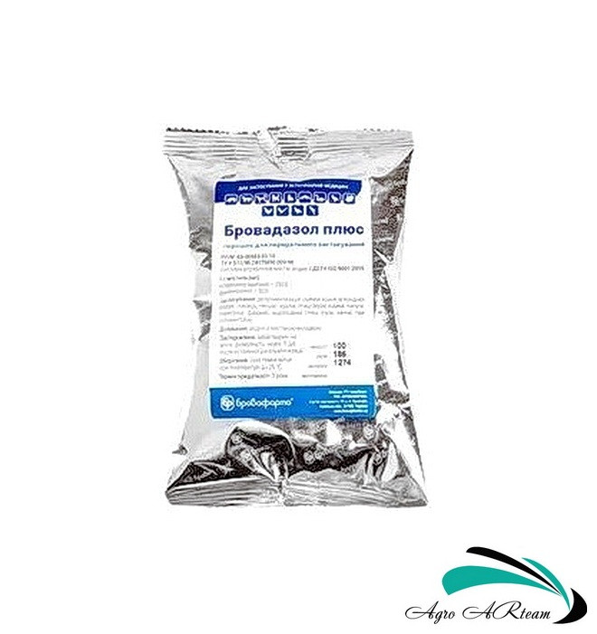 Бровадазол плюс,100 г, протипаразитарний препарат, Бровафарма