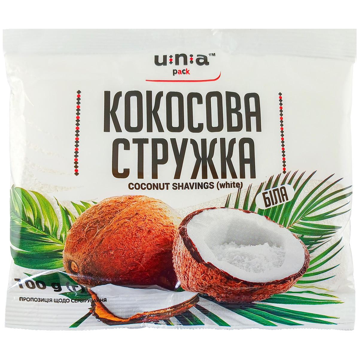 Кокосова стружка ЮНА біла 100г