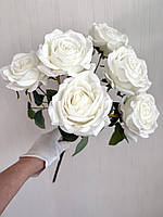 Штучна троянда . Букет штучних троянд « Білий шик»( 43 см ), фото 4