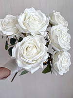 Штучна троянда . Букет штучних троянд « Білий шик»( 43 см ), фото 5