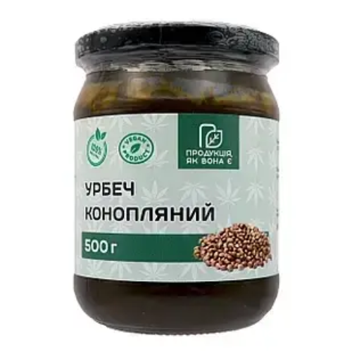 Урбеч з очищеного ядра коноплі "Продукція як вона є", 500 гр
