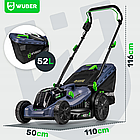 Газонокосарка акумуляторна Wuber + 2 акумулятори 6Аг (Польща), фото 4
