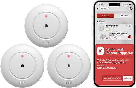 Детектор протікання води X-Sense Smart Wi-Fi, датчик протікання води вимагає базової станції SBS50, аксесуар для, фото 1