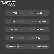 Електробритва VGR V-345 RED, роторна, IPX7, фото 6