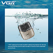 Електробритва VGR V-345 RED, роторна, IPX7, фото 9