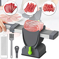 Ручний слайсер із неіржавкої сталі для вирізування продуктів із підставкою LY-824 Сірий