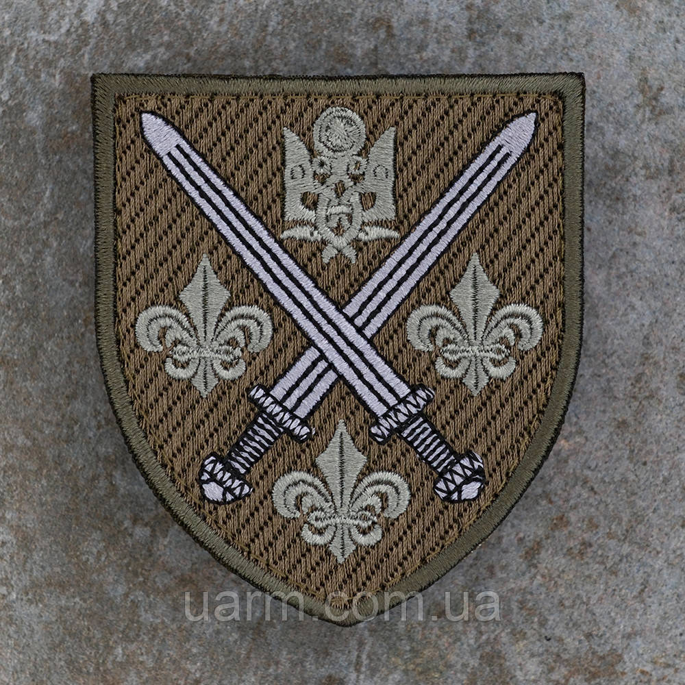 Шеврон 155 Окрема механізована бригада 155 ОМБр Анна Київська Новий олива, фото 1