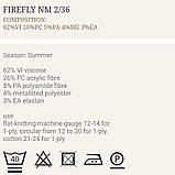 Пряжа віскоза з люрексом Firefly 2/36 Emiroglio чорний 100 грамів, фото 2