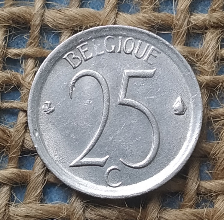 25 сантимiв 1971 року. Бельгiя