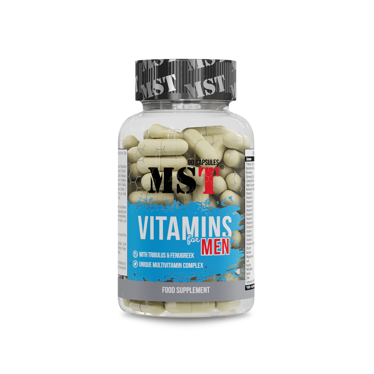 Вітаміни для чоловіків MST® Vitamins for MEN | Вітаміни для чоловіків + Трібулус 90 капсул, фото 1