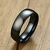 Класична обручальна каблучка титанова сталь Liresmina Jewelry 6мм чорна розмір 19, фото 2