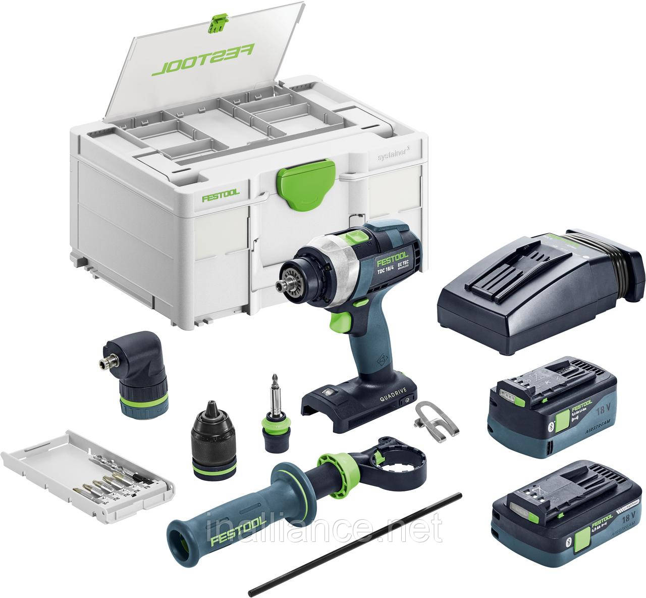 Акумуляторний дриль-шурупокрут QUADRIVE TDC 18/4 5.0/4.0 I-Set Festool 577612