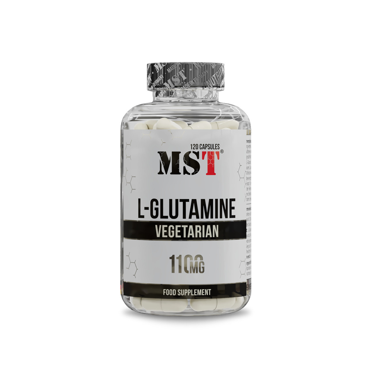 Глутамин MST® L-Glutamine 1100 mg | Аминокислота Глютамин 120 caps, фото 1