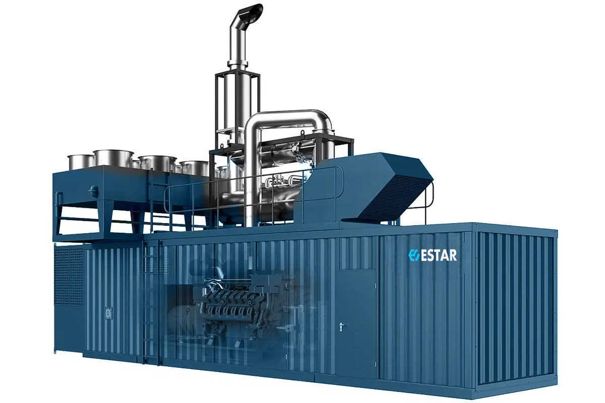 Високовольтна когенераційна газова електростанція ESTAR WC1250С-NG-6.3kV