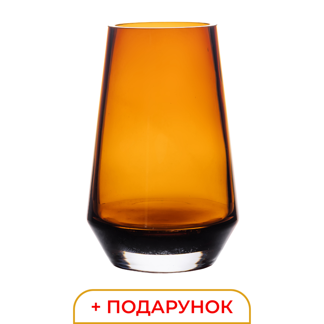Ваза для квітів у подарунок коричнева 1.7 літра + 🎁 декоративні вази для інтер'єру Lugi