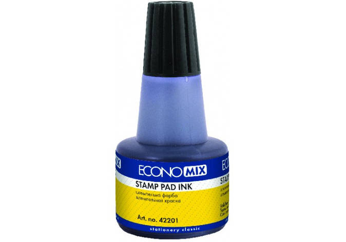Штемпельна фарба Economix 30ml. чорна E42201-01, фото 1
