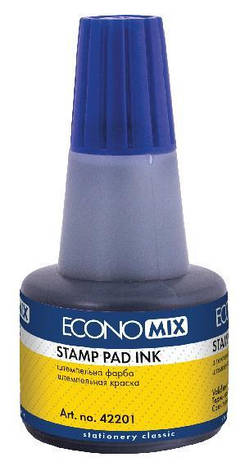 Штемпельна фарба Economix 30ml. синя E42201-02, фото 1