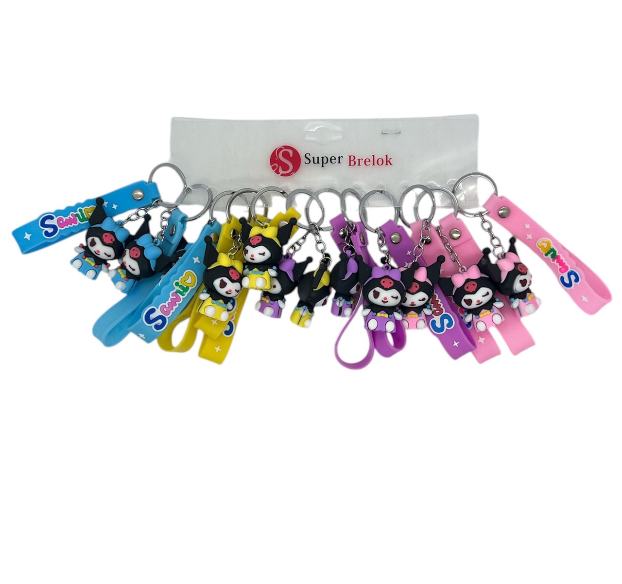 Брелок гумовий Kuromi з бантиком, фото 1