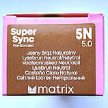 5N (світлий шатен) Тонуюча фарба для волосся без аміаку Matrix Super Sync Pre-Bonded,90ml, фото 3