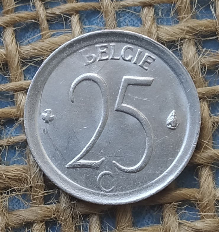 25 сантимiв 1967 року. Бельгiя