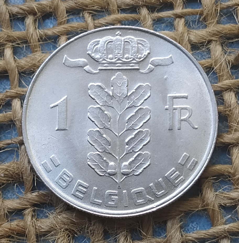1 франк 1975 року. Бельгiя