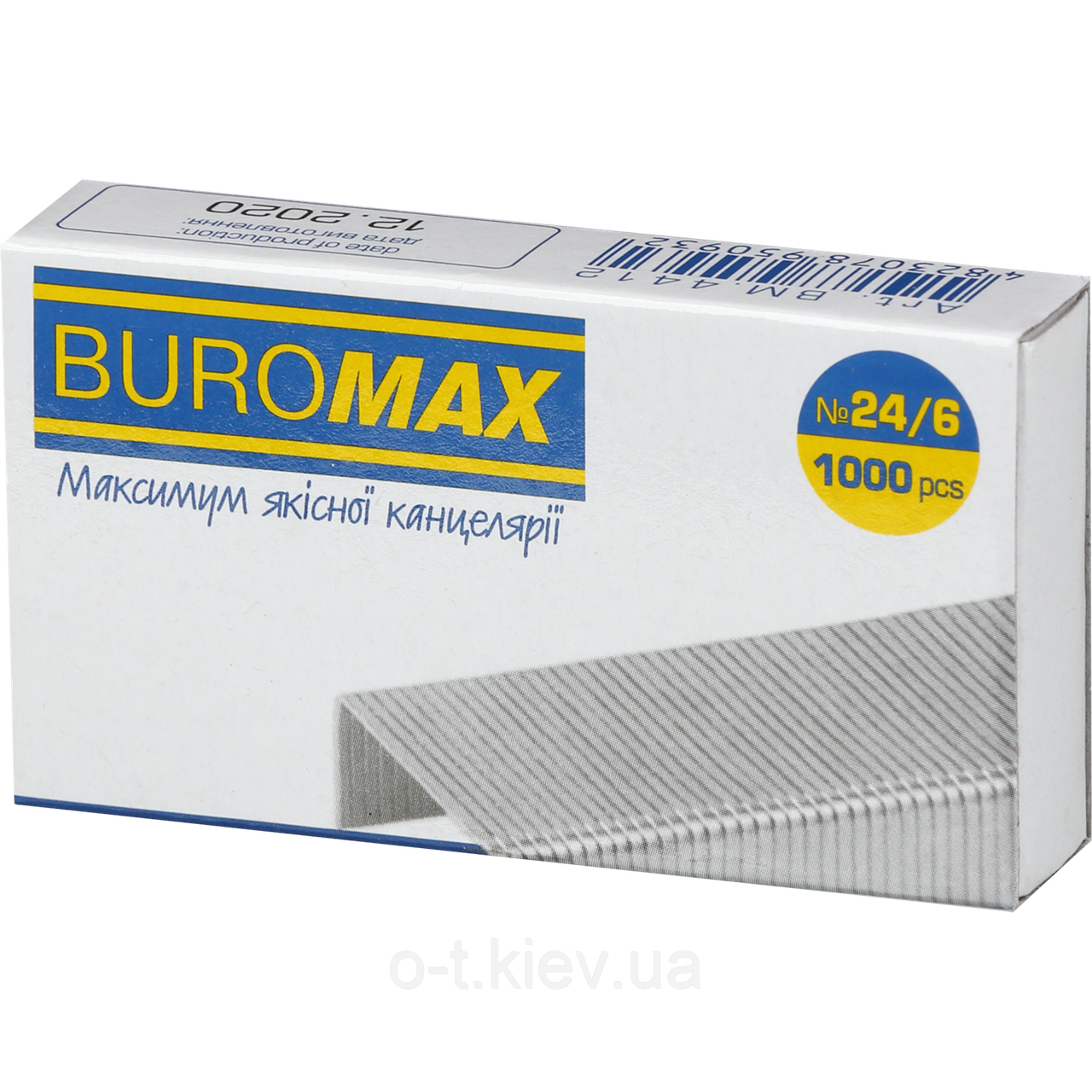 Скоби Buromax №24/6, ЛЮКС, 1000шт. BM.4412, фото 1