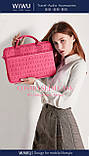 Сумка для ноутбука WiWU Cosmo Laptop Slim Bag 13.3 Hot pink (темно-рожева), фото 4