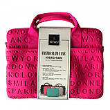 Сумка для ноутбука WiWU Cosmo Laptop Slim Bag 13.3 Hot pink (темно-рожева), фото 5